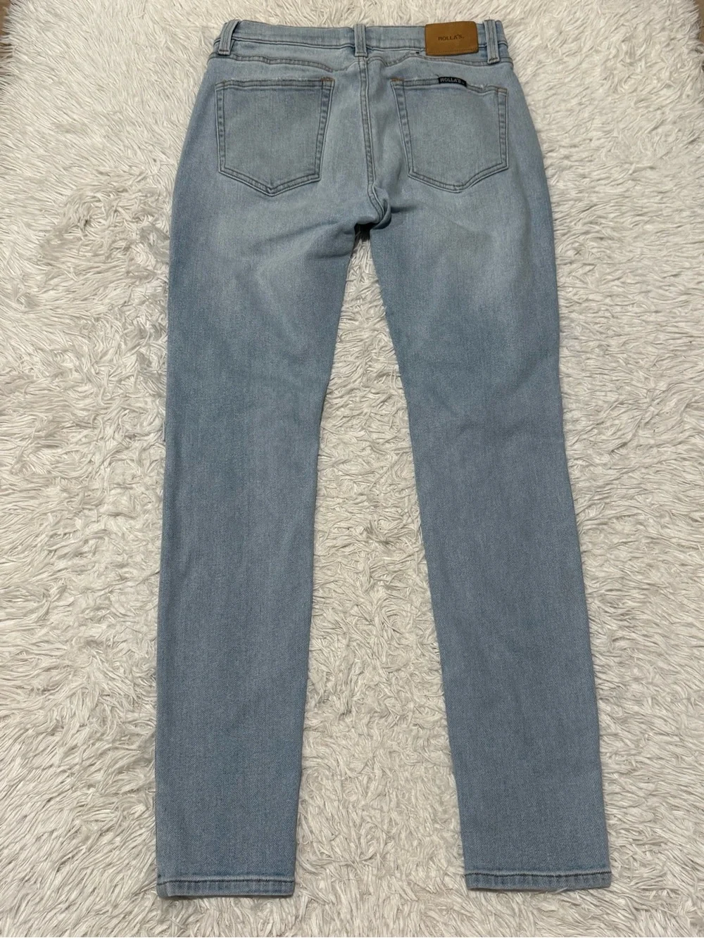 ROLLA'S Men’s Stinger Skinny Fit Jeans Light Blue 32W x 32L